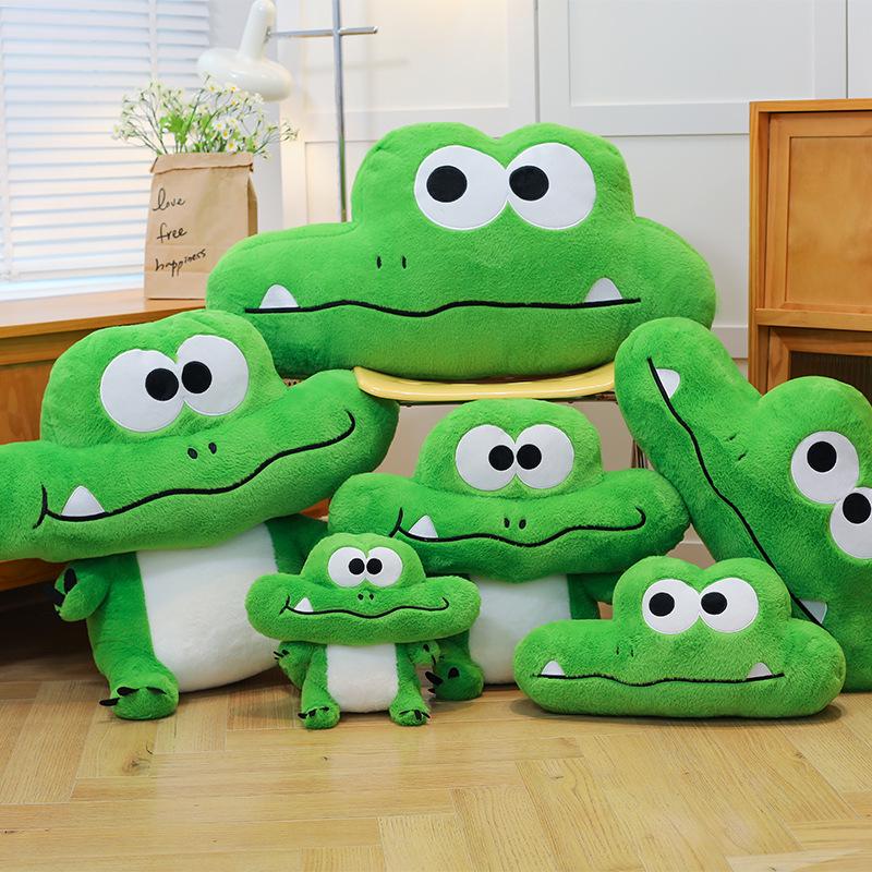 

Large Funny Crocodile Plush Pillow with Big Eyes - Home Decoration & Backrest Toy Cushion 30cm [0.3kg]