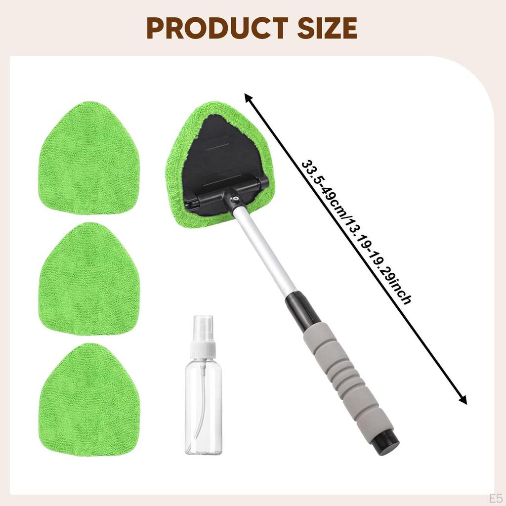Auto Windshield Cleaning Tool Interior Glass Kit Portable Lightweight Car Window