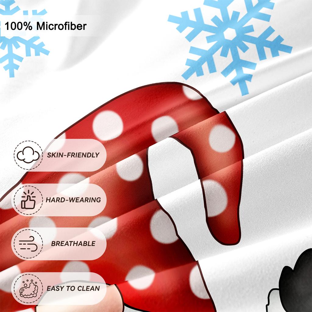 Comforter 3Pcs/Set Christmas Reindeer Snowman Bedding Set Includes 1 And 2 S Soft And Skin-Friendly