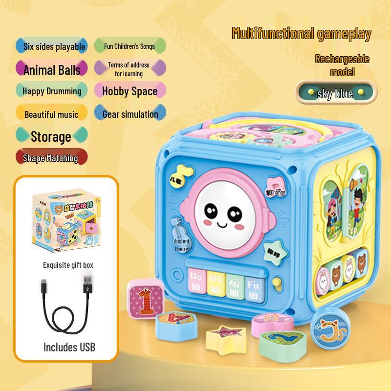 Multifunctional Baby & Toddler Educational Sound & Light Story Machine Drum