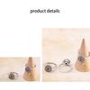 2 Pcs Tibetan Buddhist Rotating Rings with OM Prayer Wheel Brass Lotus Mantra Ring Lucky Finger Rings
