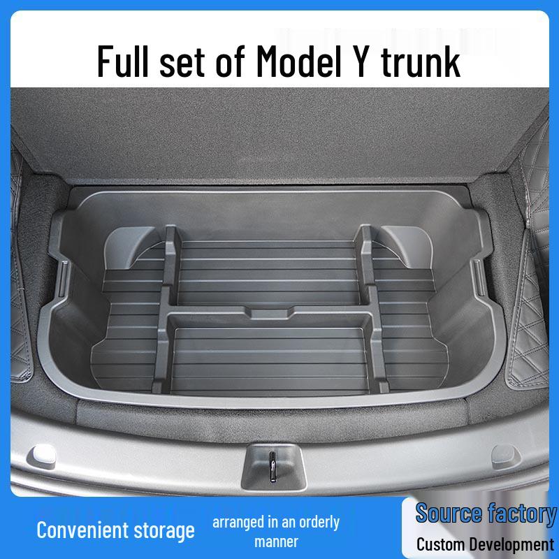 Caixa de Armazenamento de Porta-Malas Dupla Camada Dianteira e Traseira para Tesla Model Y