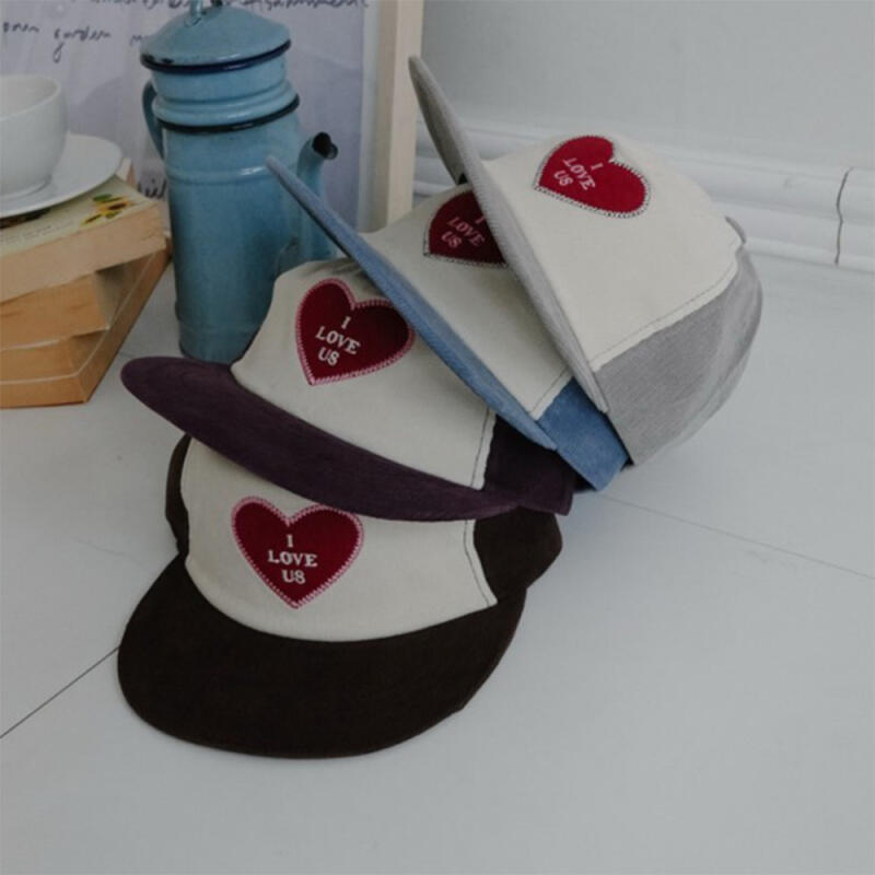 Women s Heart Ball Cap Men s Golden Cotton Hat C8487_Gray