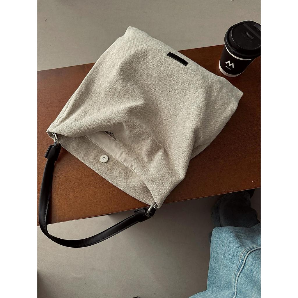 Cotton and linen bag women's new summer niche high-end sense fashion large-capacity armpit bag