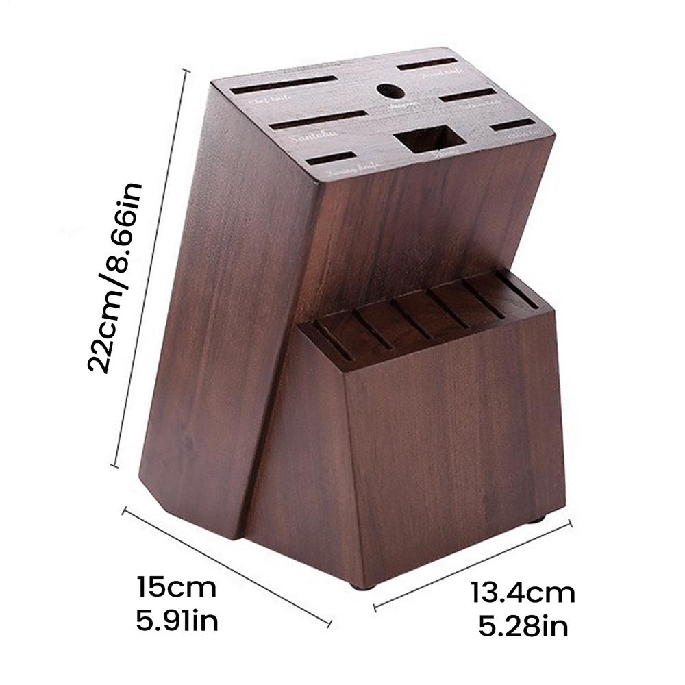 

Kitchen Cutter Block 14-Slot Wooden Bracket Cutter Holders For Counter Top For Kitchen Scissor Sharpenner Counter Top Home