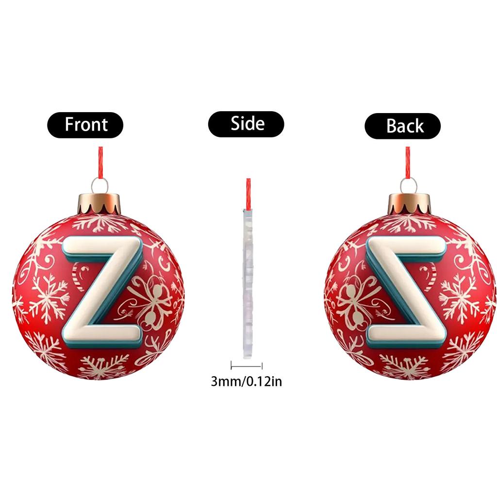2D Christmas Decoration Pendant Christmas Tree Tag Theme Party Crafts Ornament