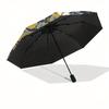 Sunflower Garden Umbrella, Portable 3-Fold Compact Umbrella,Christmas Gift ES366