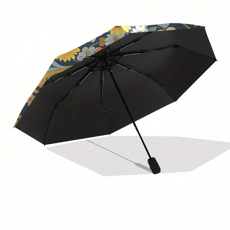 Sunflower Garden Umbrella, Portable 3-Fold Compact Umbrella,Christmas Gift ES366