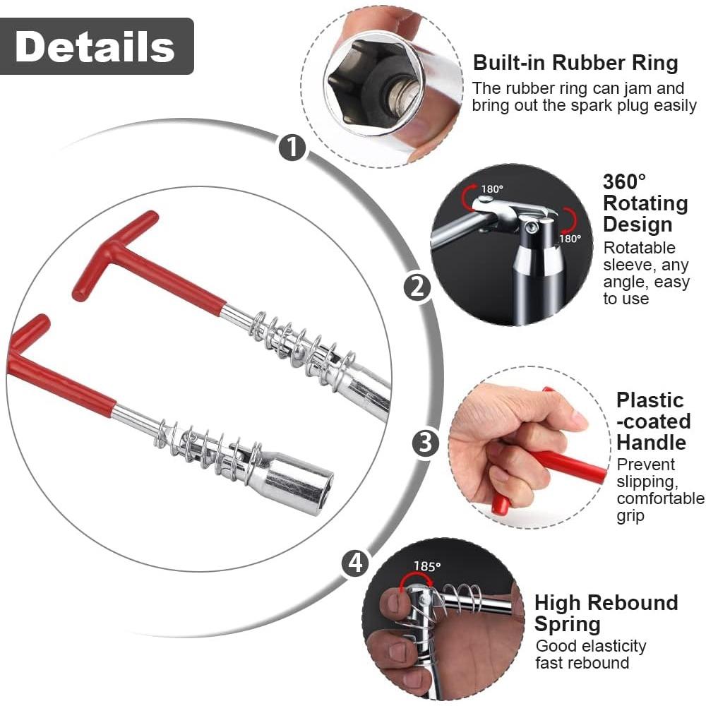 Гаечный ключ для свечей зажигания Комбинированный ключ 16/21 мм Инструмент для снятия — фото 3