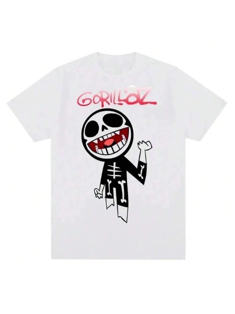 

Gorillazs Punk Rock Print T-Shirt 90s Casual Fashion Short Sleeved Plus Size T-Shirt Unisex Y2k Women s Clothing XXXXXL чёрный
