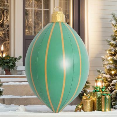 Inflatable Christmas Balls Multi-Purpose PVC Blow Up Ball Waterproof Large Xmas Decotative Ball for Yards Lawns Porches Gardens
