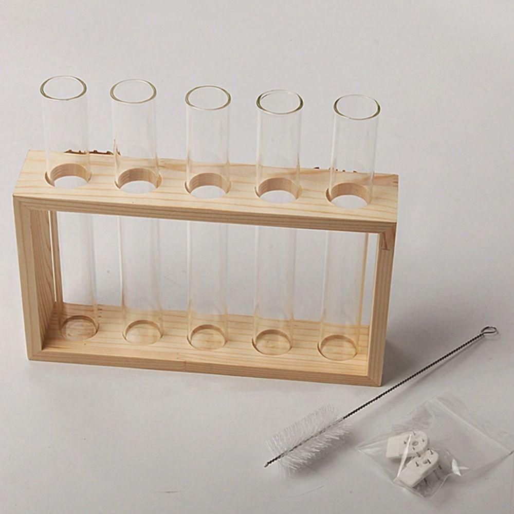 Creative Hydroponic Wood Frame Wall Mounted Tabletop Bonsai New Hydroponic Plants Container