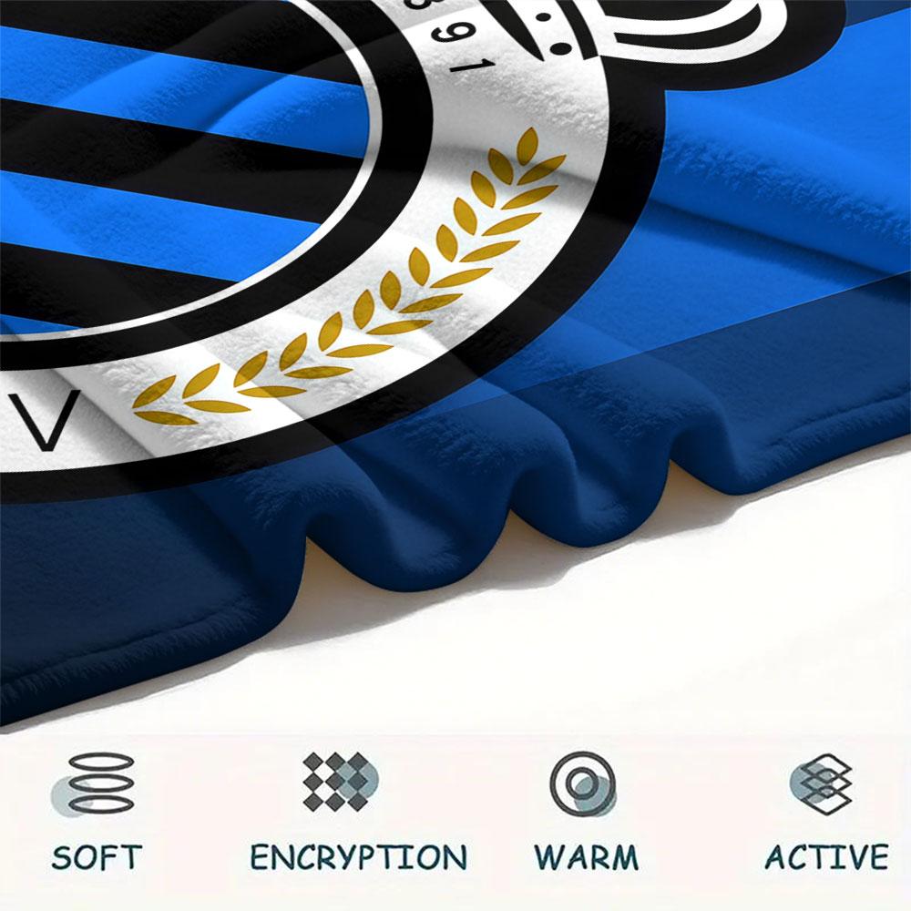 1PC Club Brugge KV Patterned Flannel Blanket Suitable For All Seasons for Home Decor Warmth and Comfort Gifts Holiday Present