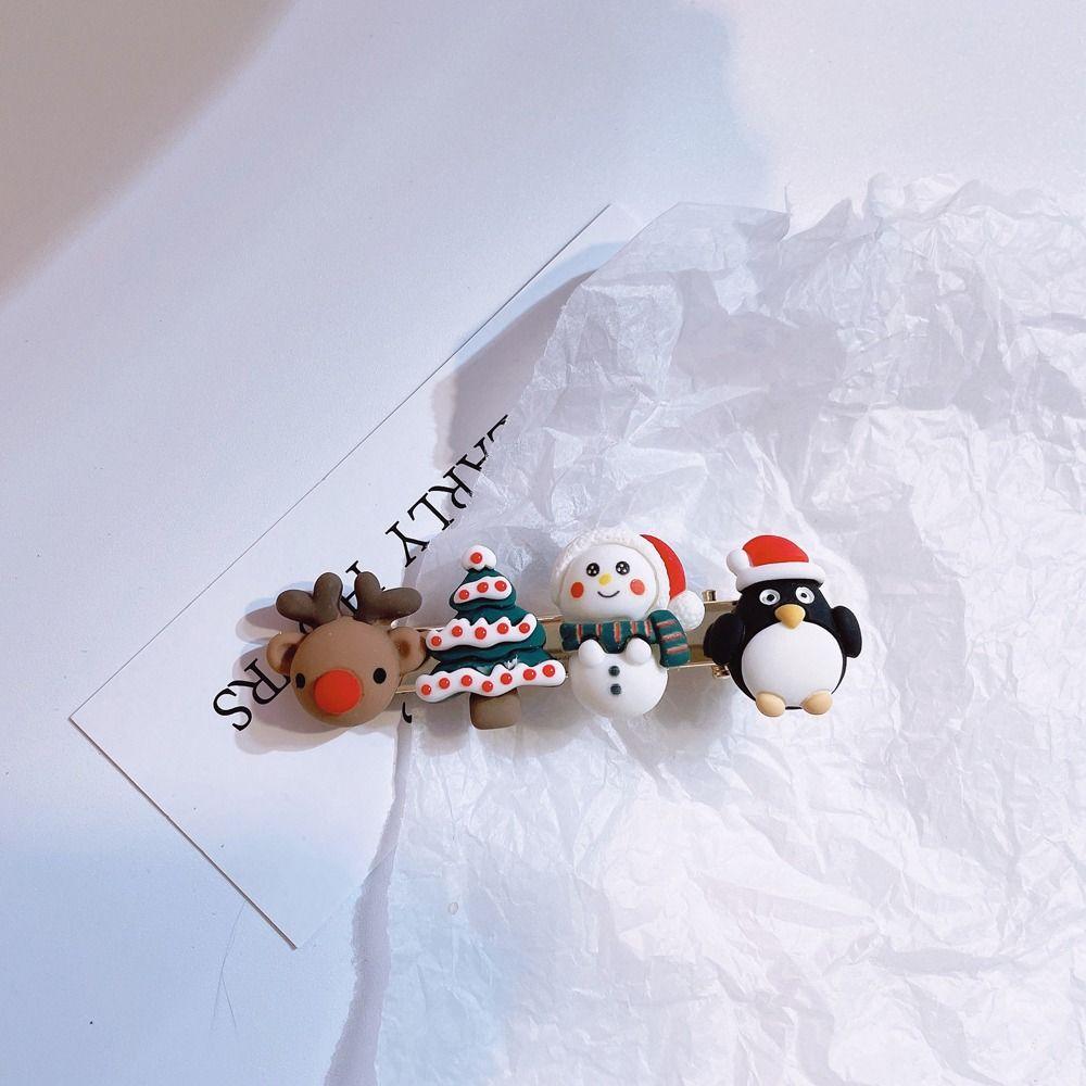 Supplies Xmas Ornaments Baby Santa Claus Hairpin Christmas Hair Clip Hair Accessories Elk Headwear
