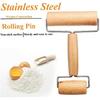 Dough Rolling Pin Wooden Double Sided Roller Bread-shaped Pastry Pie Pizza Baking Gadgets