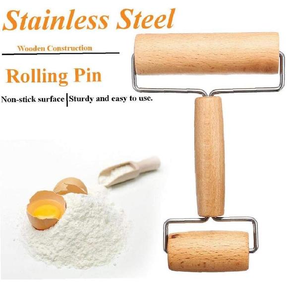 Dough Rolling Pin Wooden Double Sided Roller Bread-shaped Pastry Pie Pizza Baking Gadgets