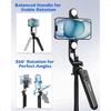 UBeesize 64'' Extendable Phone Tripod Selfie Stick with Light and Remote Adjustable Tripod Stand for iPhone 1116 Android GoPro