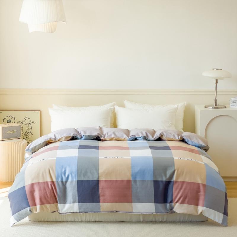 Abstract Stripes Waves Duvet Cover Geometric Pattern Queen Size Bedding 100% Cotton Quilt Cover with Zipper for Kids Adults