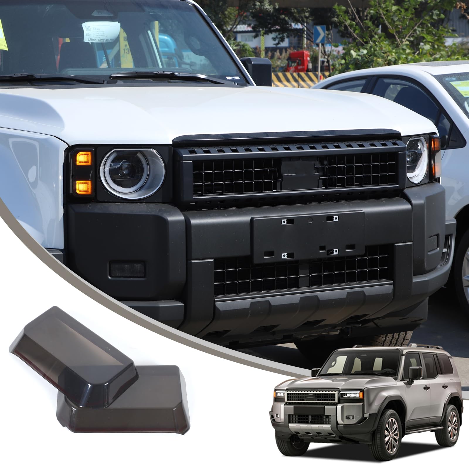 

METYOUCAR Toyota Land Cruiser 250 Cruiser Dedicated Turn Signal Smoked Turn Signal Turn Signal ABS Adhesive Easy Exterior Custom Set Grade (Land 250)