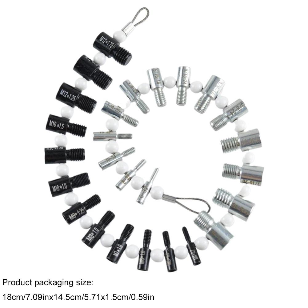 Inch & Metric Thread Tester 23 Inch & 21 Metric Sizes Inch & Metric Bolt Nut Screw Thread Checker Bolt 26 Male/Female Gauges