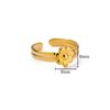 Irregular Geometric Glossy Stainless Steel Open Rings For Women Minimalist Gold Adjustable Wedding Ring Female Jewelry