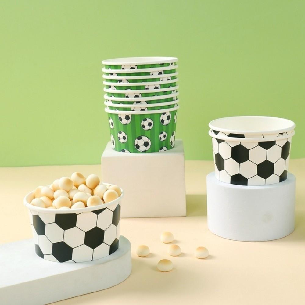 10Pcs Versatile Dessert Ice Cream Bowls Disposable Paper Bowls New Snacks Cups  Party Supplies