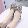Fashion With Bow Elegant Party Shoes for Women Single Black Pearl Summer 2025 Trend Shoe Casual Stylish On Promotion Young Woman Flats