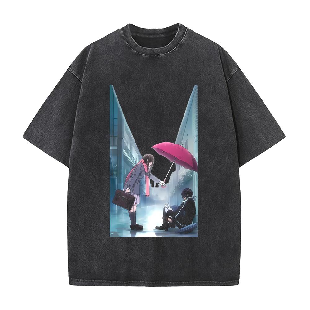 

Noragami Yato Iki Hiyori Graphic Tshirt Men Women Clothing Short Sleeve Cotton T-shirts Washed Tee Harajuku Male Casual T Shirt XXL чорний