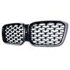 Diamond Glossy Black Front Bumper Kidney Grille Fit BMW X3 G01 X4 G02 2022-2025