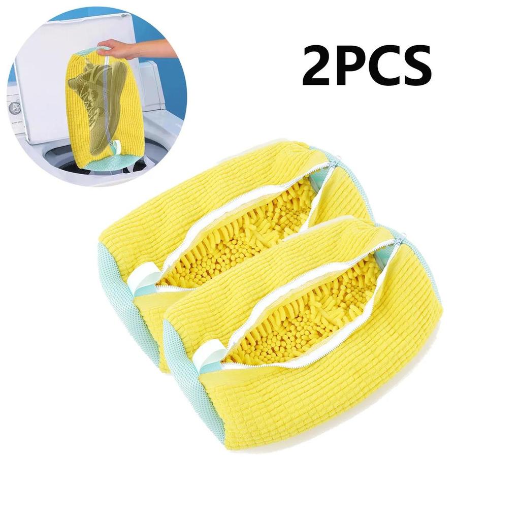 2PCS Washing Shoes Bag Cotton Laundry Fluffy Fibers Easily Remove Dirt Washing Bags Anti-Deformation Shoes Clothes Organizer
