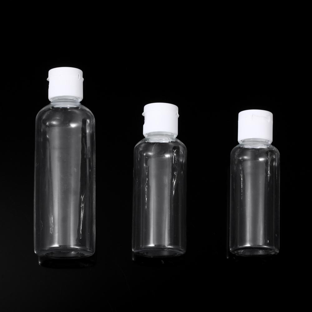 

Empty Container Bottle Dispenser Shampoo Lotion Squeeze Jar Plastic Clear 50/60/100ML Makeup Refillable soap dispenser for bath 50ml чистий