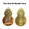 Chinese Feng Shui Copper God Of Wealth Card Buddha Amulets Card Prayer Gold Card Business Fortuna Treasure Lucky Home Decoration