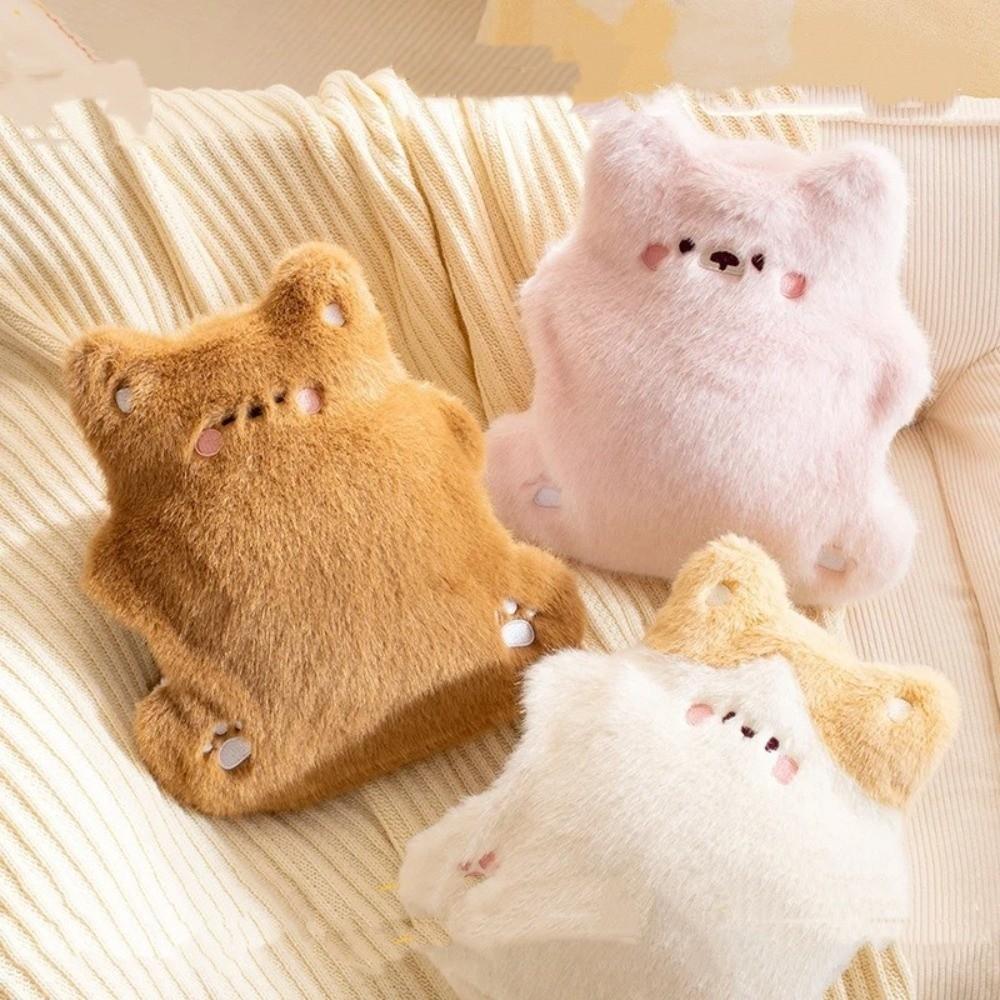 PVC Plush Hand Warmer Cartoon Hand Foot Warmer Portable Water Injection Bag  Women Period
