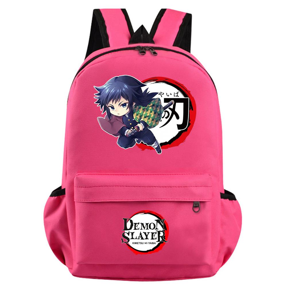 Colorful Anime Demon Slayer Printed Backpack for Teenager Girl Boy Student Schoolbag Women Large Capacity Waterproof Travel Bag Rucksack Gift