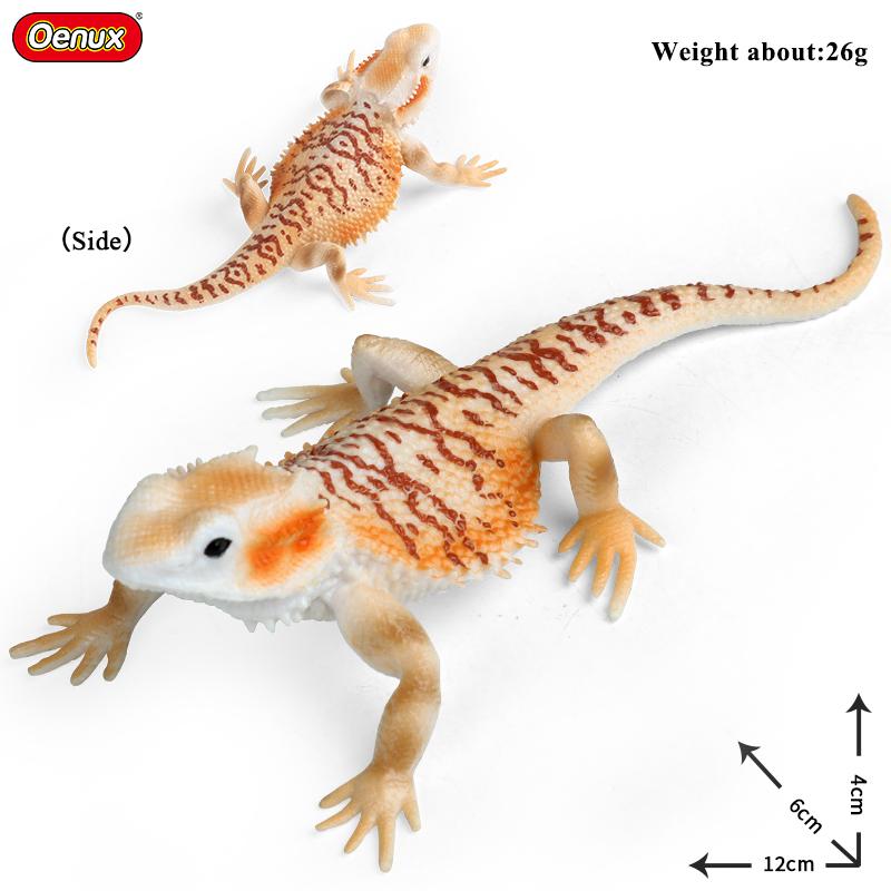 Oenux New Simulation Wild Reptile Animals Action Figures Lizard Model Figurines Kids Education Congnitive Scene Decoration Toy