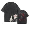Hellsing Manga Graphic Tshirt For Men Women Clothing Vintage Washed Oversized T Shirt Summer Pure Cotton Short Sleeve Tees