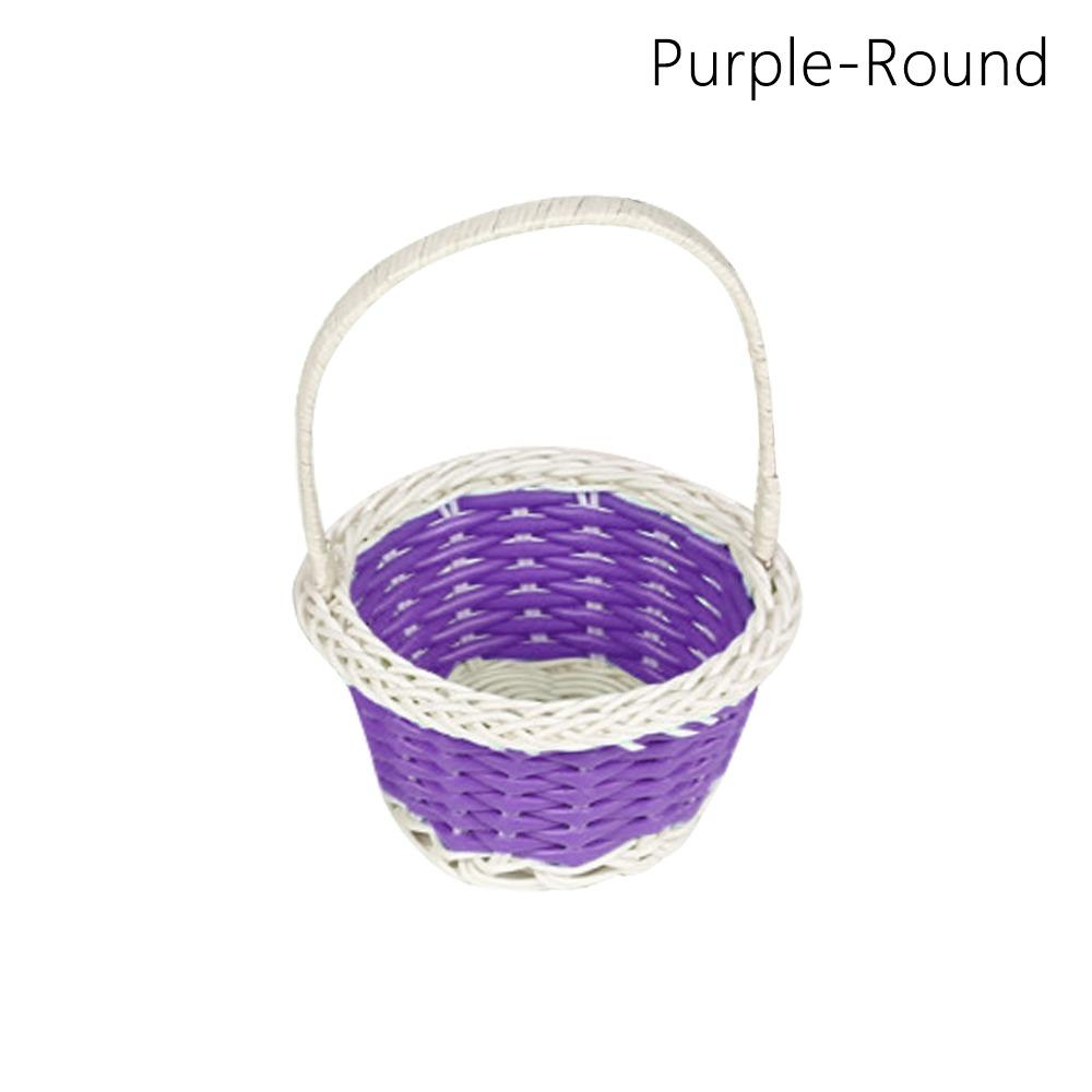 Rattan Gewebter Blumenaufbewahrungskorb Rund/Herzform Weidenblumenkorb Für Pflanze Zuhause Hochzeit