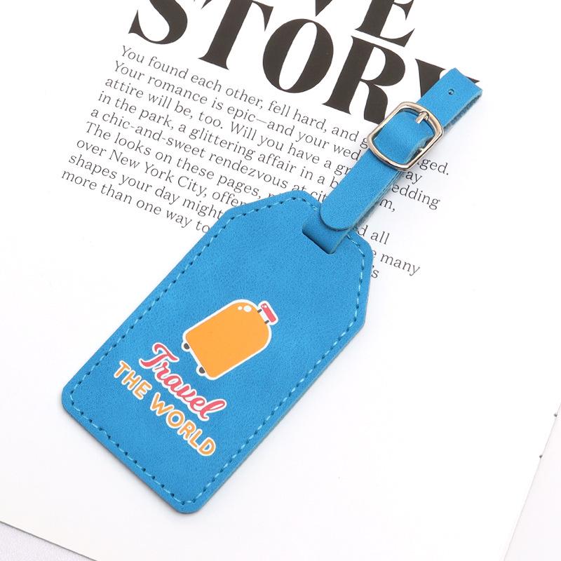PU Leather Luggage Tag Holder for Suitcases and Backpacks