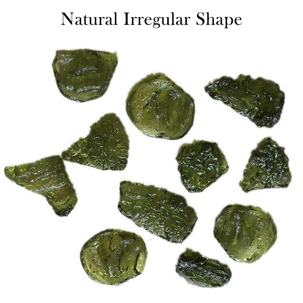 Colier cu Cristal Moldavit, Pandantiv Piatră Neregulată, Cristal Natural, Piatră Energetică, Cadou 3-5g cu Șnur