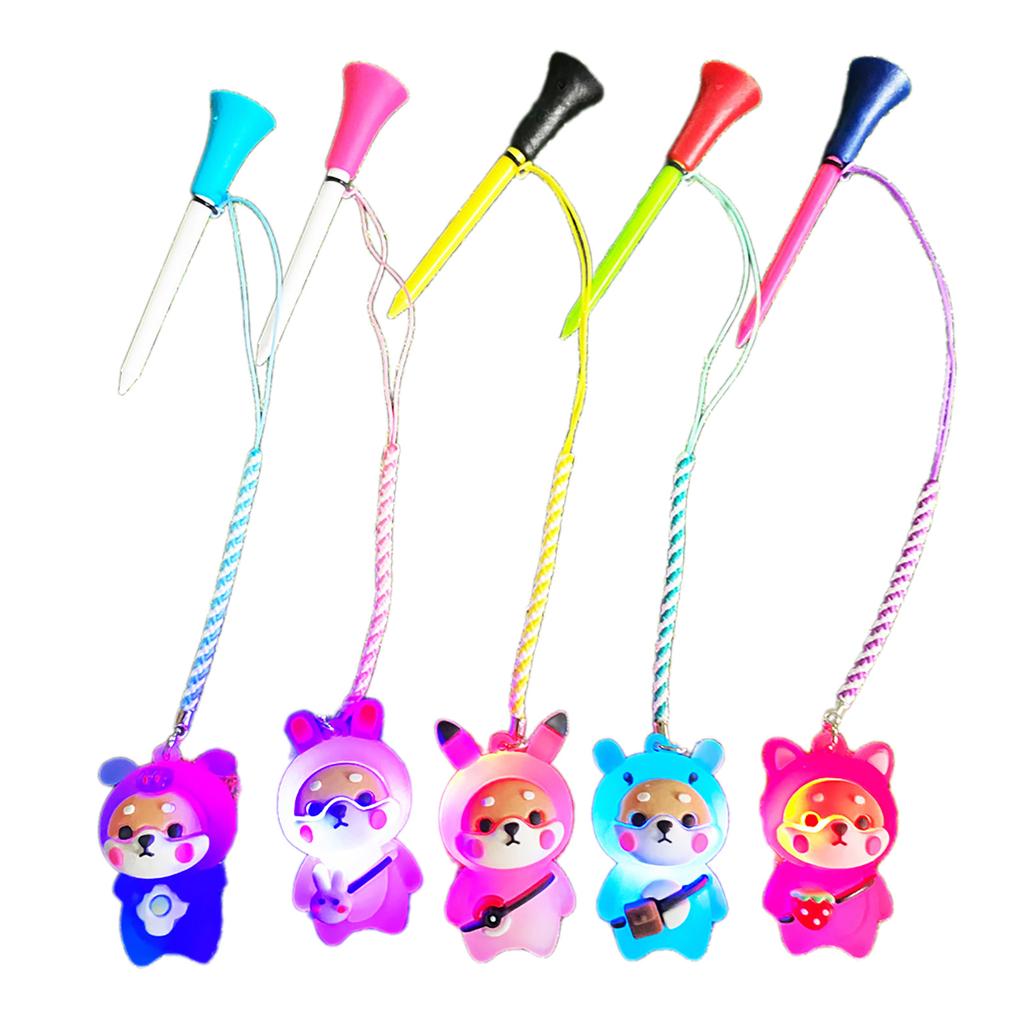 Golf Ball Tees Driver Training Tool Golf Ball Holder Golf Tees with Rope Cartoon Golf Ball Base Golf Ball Support Tees