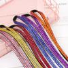 1pc Office Supplies Rhinestone Crystal Retractable Neck Strap Necklace Hanging Rope Lanyard