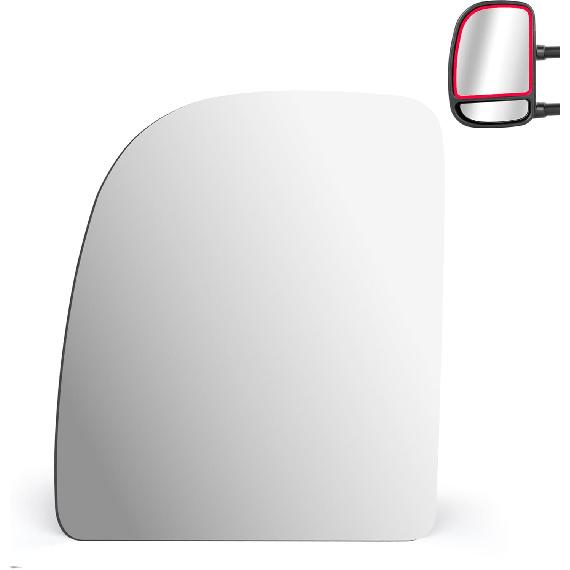 NEYASU Passenger Right Side RH Mirror Glass fit for 1999-2014 Ford E-Series F250 F350 F450 F550 Super Duty Excursion Econoline Upper Towing Mirror