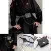 Pu Stylish Black Waist Belt With Trendy Chain Accessory For Hip Hop Outfits And Jk Uniforms