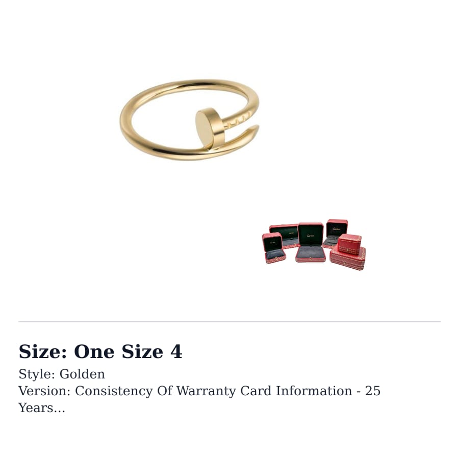 CARTIER JUSTE UN CLOU 18K Gold