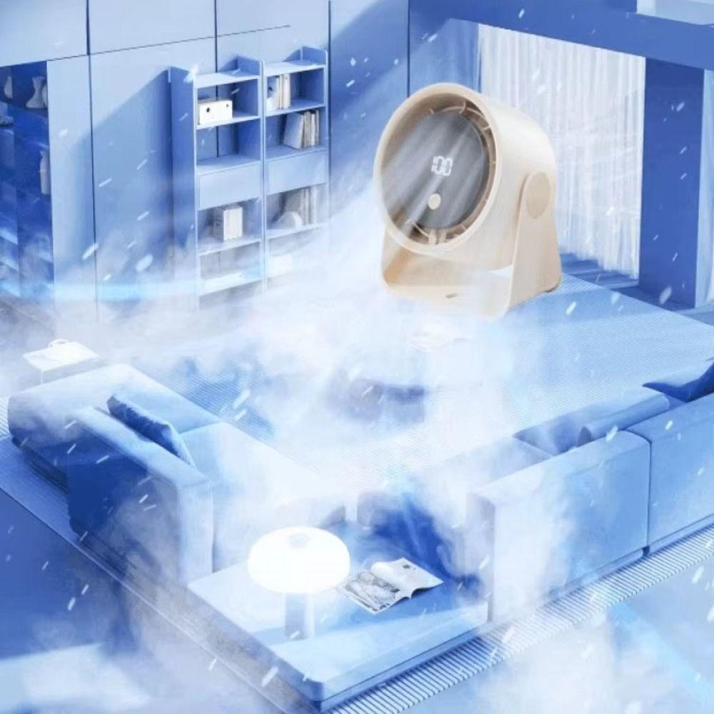 Low Noise Desktop Fan 5-speed Adjustment Digital Fan Desktop Style Mute Fan Study Room