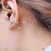 Copper Zircon Stud Earrings for Women – Suitable for Earlobe and Cartilage Piercing, High-End Niche Design, Diamond Accents