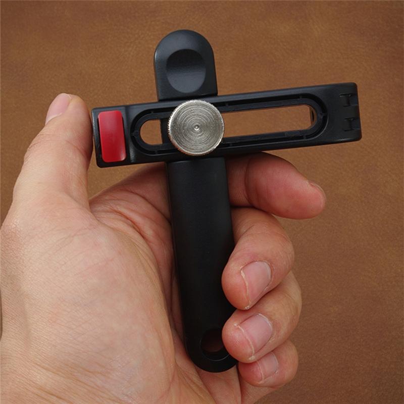 Guter-Verstellbarer Lederschneider mit Skala Lederriemen Schnur Gürtel Schneider Hand Schneidwerkzeug Praktisches Lederhandwerk Handwerkzeug