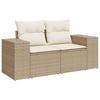 Vidaxl 9-Cz. Set di Mobili da Giardino con Cuscini, Beige, Polyrattan