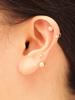 Minimal Piercing 14K Cubic Ball Curve Piercing, Tragus Piercing