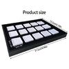 15Pcs Compact 3Cm Square Jewelry Storage Boxes With Clear Covers And PU Padding For Secure Gems Protections